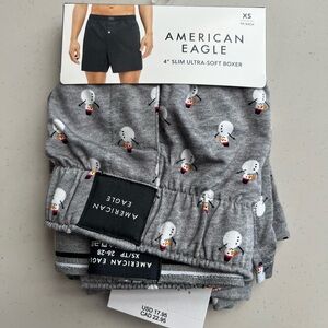 American Eagle Gray Snowman Boxers